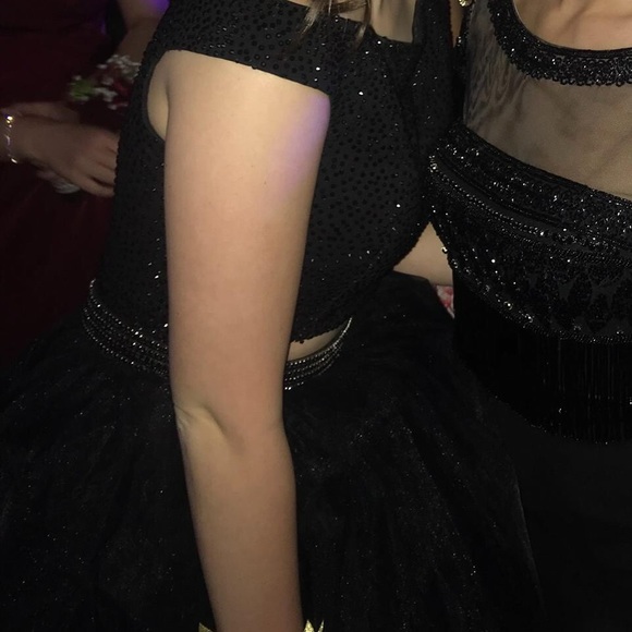 Sherri Hill Black Two Piece Dress - Picture 7 of 8